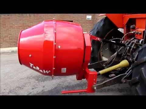 PTO CEMENT MIXER WORKING DEMO & WALKROUND CONCRETE