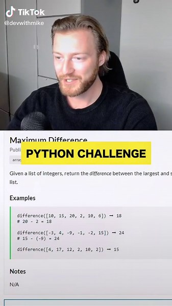 Short python coding challenge. #coding #tech #python #tutorial #fyp #learnpython #learnprogramming #learnontiktok