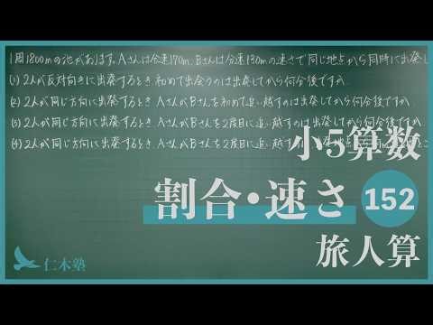 5th grade math [Ratio/Speed ​​152] Traveler's problem