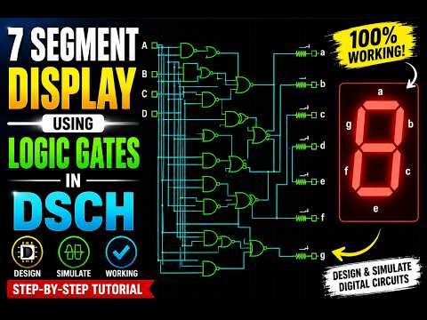 7 Segment Display Using Logic Gates in DSCH | Step-by-Step Tutorial