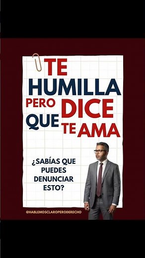 ¿Tu pareja te humilla? Esto puede ser violencia psicológica y puedes denunciar. #relacionestoxicas