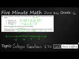 6th Grade STAAR Practice Integer Operations (6.3D - #5)