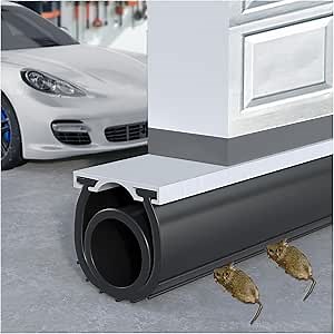 Premium Garage Door Bottom Seal - 10ft Weatherproof EPDM Rubber, Easy Install, Blocks Drafts/Rain/Rodents, Noise-Reducing & Energy Saving