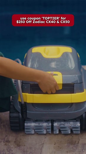 Use coupon 'TOPTIER' for $250 Off Zodiac CX40 and CX50 Robotic Pool Cleaners @ Pool & Spa Warehouse