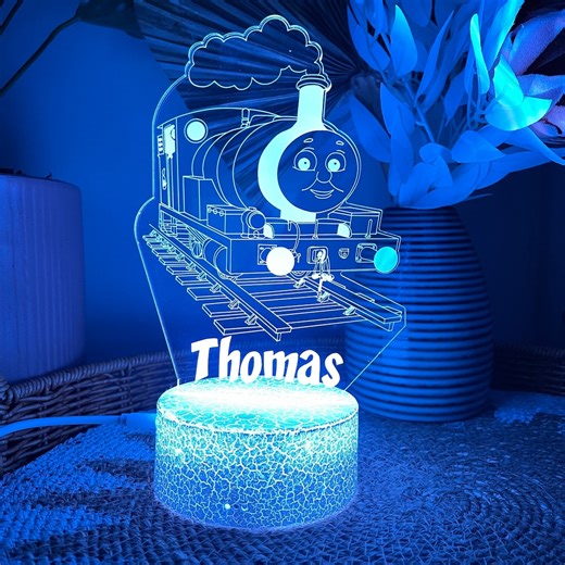 Personalized Thomas Tank Engine Lamp | 16 Color Remote Night Light - Etsy Australia