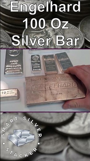 Stacking Engelhard 100 Ounce Silver Bars
