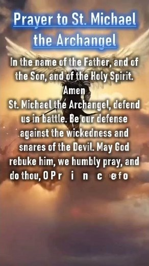 Prayer to St. Michael the Archangel || Short Prayer