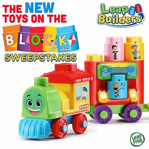 Meet the new toys on the block – LeapBuilders, the learning block system from LeapFrog! Interactive electronic blocks teach numbers, letters, and more with lights and sounds, while the colorful blocks are easy for little hands to build up, pull apart, and rebuild again and again. To celebrate the launch of LeapBuilders, you could win a prize pack in our New Toys On The Block Sweepstakes! Enter to win at bit.ly/LeapBuildersSweepstakes – five lucky winners will receive a prize pack including ABC S