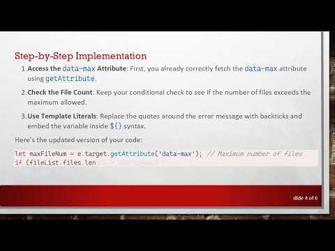 How to Dynamically Display the data-max Value in JavaScript Error Messages