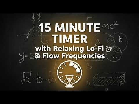 15 Minute Timer with Relaxing Lo Fi Music • Soft Alarm