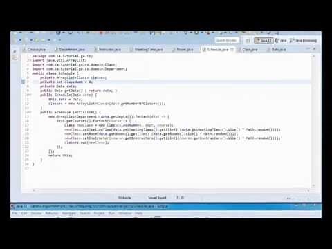 Class Scheduling (01) + Genetic Algorithms (04) + JAVA Prototype Project