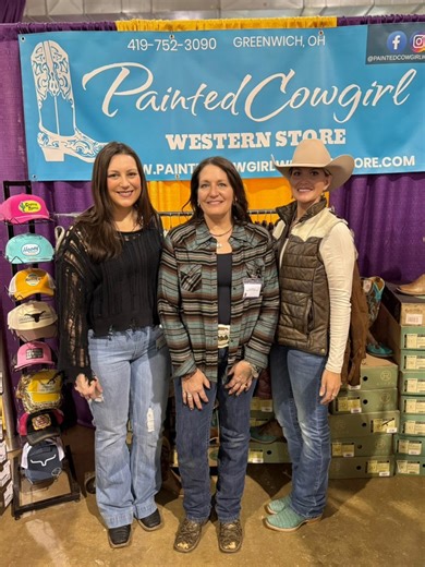 It might be spring, but Ohio said ‘hold my hot cocoa!’ Katie’s top picks today are vests—because layers are still a must! Come see us at Equine Affaire and get styled for the season (even if Mother Nature’s running a little behind)! 🤠🥶 #equineaffaire #westernstore #westernwear #westernfashion #westernstyle #westernboots #western #paintedcowgirl #outerwear | Painted Cowgirl Western Store