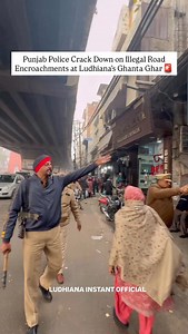 Punjab Police conducted an enforcement drive at Ghanta Ghar, Ludhiana, taking strict action against shopkeepers who had illegally occupied public road space. The initiative aims to ensure smooth traffic flow, public safety, and compliance with civic regulations. . . Follow For More @ludhianainstantofficial . . #PunjabPolice #LudhianaNews #GhantaGharLudhiana #IllegalEncroachment #RoadSafety TrafficClearance PublicSafety PoliceAction CivicSense EncroachmentDrive | Ludhianakhabari