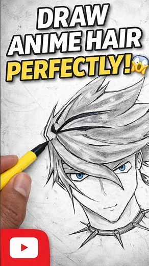 Draw Anime Hair PERFECTLY 😱 | Easy Trick