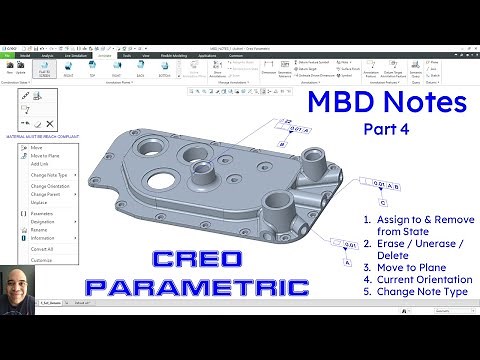 Creo Parametric - Model Based Definition (MBD) - Notes (Part 4 of 4)