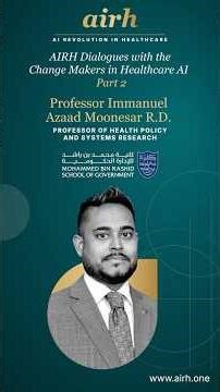 Prof Immanuel's Interview with Medvarsity x AIRH conversation Part 2
