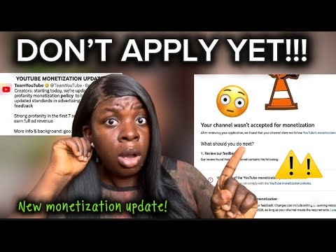 YouTube Monetization Just Changed Again❗️😳Don’t Apply Yet!