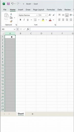 excel column select shortcuts keys