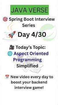 Spring Boot AOP explained the easy way! 🚀✅ #ai #shorts #java #short #interviewquestions #education