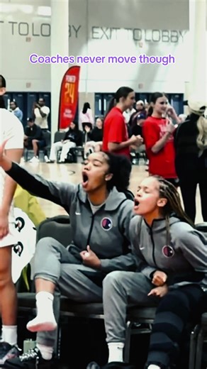 Our bench is always ready with a celly. #sportscelebrations #girlsbasketball #jasonkiddselect