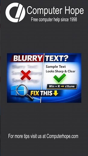 👀 Fix Blurry Text in Windows in 30 Seconds #TechShorts #Productivity #Windows11 #Windows10 #windows