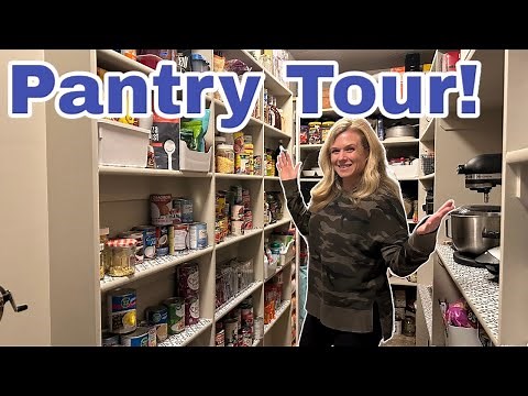 Walk in Pantry Shelf Ideas | Full Pantry Tour | 16x5 L Shaped Pantry