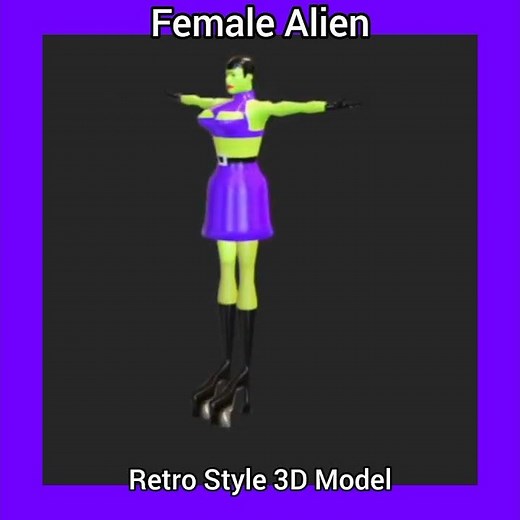 Alien Female 3D Model #3dobject