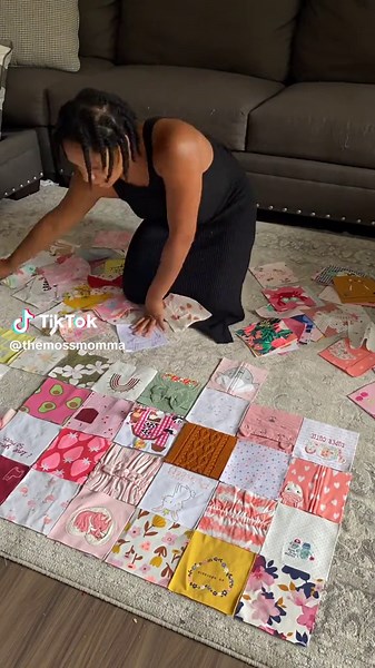 Arranging Baby Clothes into the Perfect Keepsake Quilt