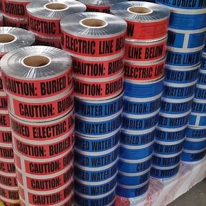 [Hot Item] Detectable and Non-Detectable Warning Tapes Buried Water Warning Lines Printed Detectable Aluminum Foil Tape Warning Tape