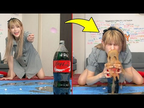 コーラにメントス投げ入れチャレンジしたらまさかの放送事故ww