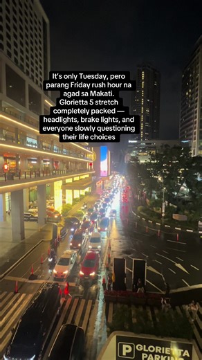 Makati Traffic Report: Glorietta 5 Tuesday Evening Jam