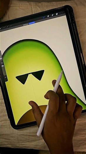 This avocado turned into WHAT?! 😳🥑| procreate doodle #shorts #procreate #youtubeshorts