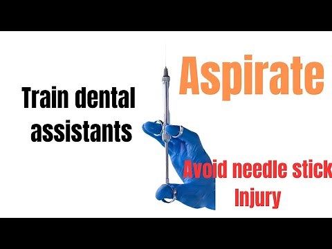 Using self aspirating syringe in dentistry