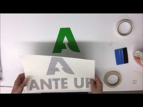 Vinyl Decal Application, Using the Hinge method and the wet method for how to apply a decal