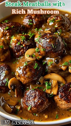 The Best Salisbury Steak Meatballs with Rich Mushroom Gravy Ingredients For the Meatballs: 1 lb (450g) ground beef 1 small onion, finely chopped 1 egg 1/3 cup breadcrumbs 2 tbsp milk 1 tbsp Worcestershire sauce 1 tsp garlic powder 1 tsp onion powder Salt & black pepper, to taste 2 tbsp olive oil (for cooking) For the Mushroom Gravy: 2 tbsp butter 8 oz (225g) mushrooms, sliced 2 tbsp flour 2 cups beef broth 1 tbsp Worcestershire sauce 1 tsp Dijon mustard (optional but adds great flavor) Salt & pe