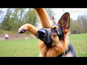 Unbelievable German Shepherd 360 Jump | Slow Motion Flip | Must-Watch Dog Stunt!#doglover #ai #dog
