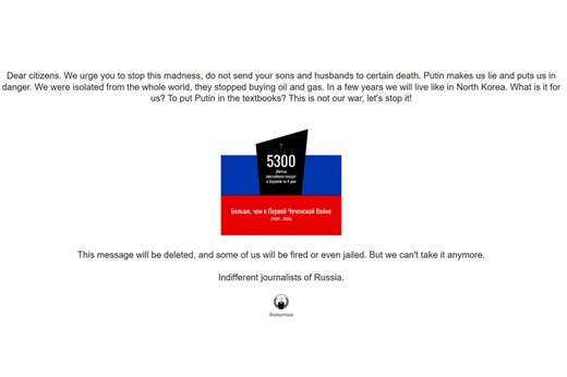 Hackers ‘target 300 Russian websites’ and offer troops £40k to surrender tanks