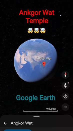 Google Earth | Explore Angkor Wat Temple – World’s Largest Religious Monument🌏#googleearth #mystery