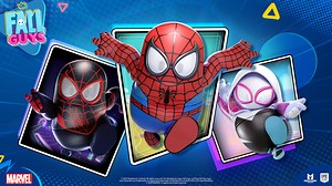 69K views · 2.3K reactions | It's Spider-Man, Spider-Man and Spider-Gwen! Alert the Daily Bugle: The Spidey Squad is swinging into Fall Guys tomorrow! | Fall Guys: Ultimate Knockout | Facebook