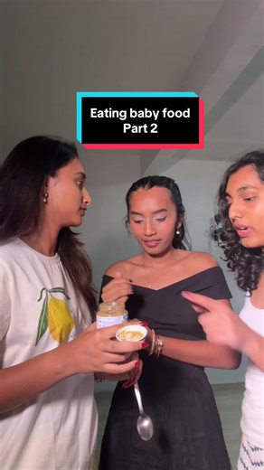 Replying to @Neith Ether Making the girls try baby food with me this time 😜 #fyp #mauritius #therummunsisters #babyfood @Sanjana Rummun @vedika_rummun