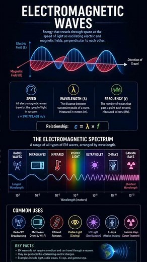 Electromagnetic Waves Infographic #electromagneticwaves #infrared