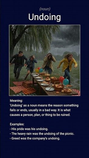 English word 'undoing' noun C1