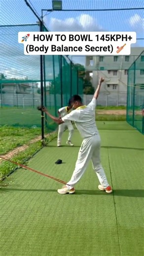 🚀 HOW TO BOWL 145KPH+ (Body Balance Secret) 🏏 #CricketTips