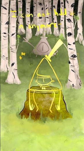 Bill Cipher rots away in statue and cries about it, caught in 4k (animation/animatic)