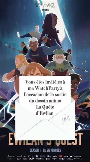 Lisly 🩵 Blogueuse littéraire on Instagram: "Helloooo Si vous voulez regarder les deux premiers épisodes (et plus si affinités) du dessin animé La Quête d'Ewilan entre fans, je vous donne rendez-vous le samedi 14 février (date de la sortie du dessin animé) à 14h sur Discord pour lancer le visionnage tous en même temps et commenter en direct pendant qu'on regarde 🥰 Toutes les infos sont en story à la une ! Qui sera là ? #laquetedewilan #ewilansquest #watchparty"