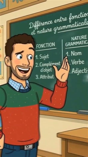 Difference entre Fonction et Nature Grammaticale