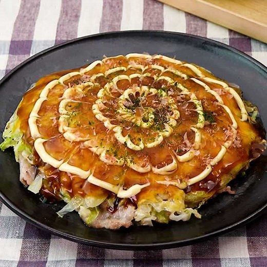 もちもち食感！ ライスペーパーでお好み焼き風のレシピ動画・作り方 | デリッシュキッチン