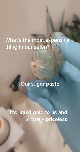 Our sugar paste is basically liquid gold ✨ #priceless #sugarwax #sugarmoon #fyp #toronto