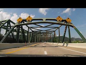 Driving on Interstate 77 through Charleston, West Virginia