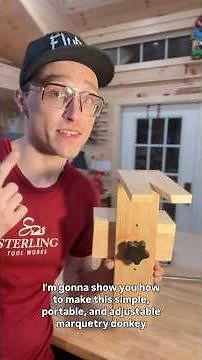 How to make a simple, portable, and adjustable marquetry donkey. #woodworking